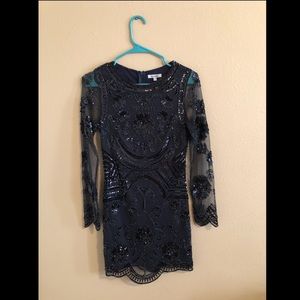 Navy Sequin Dress